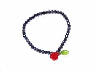 Crystal & Rose Bracelet