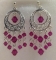 Fuchsia Chandelier Earrings